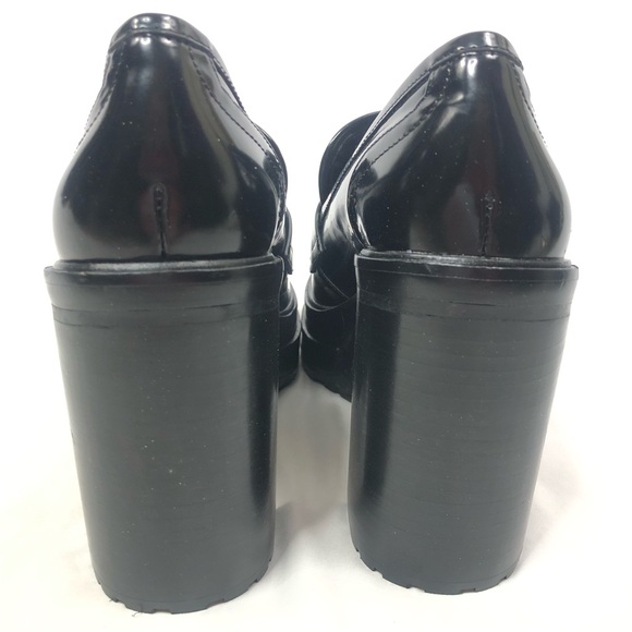 Gianni Bini Maxxwell Block Heel Loafers Black - Picture 5 of 8